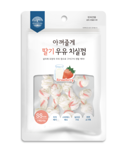 아껴주다 우유 치실껌 딸기 SS 7p