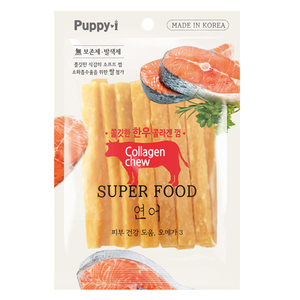쫄깃한 한우 콜라겐 말랑껌 연어 100g